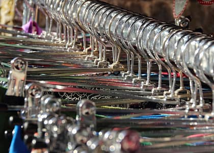 clothes in a boutique