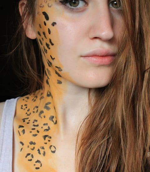 woman with body painting